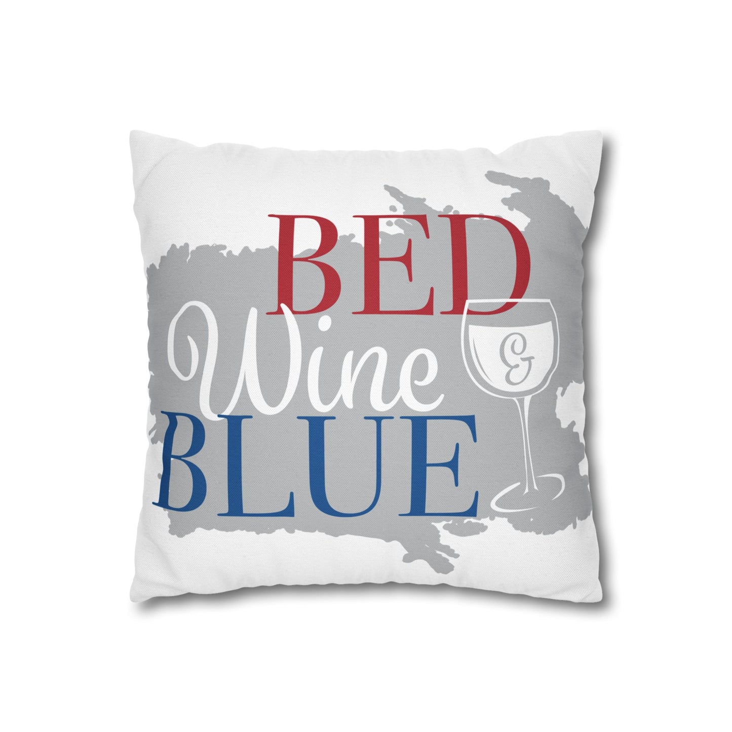 Patriotic LOVE Throw Pillowcase — Red White Blue Donut & Flip-Flop 4th of July Décor