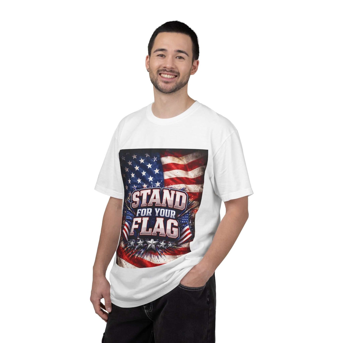 Stand For Your Flag T-Shirt — Patriotic American Flag Tee for Veterans & 4th of July