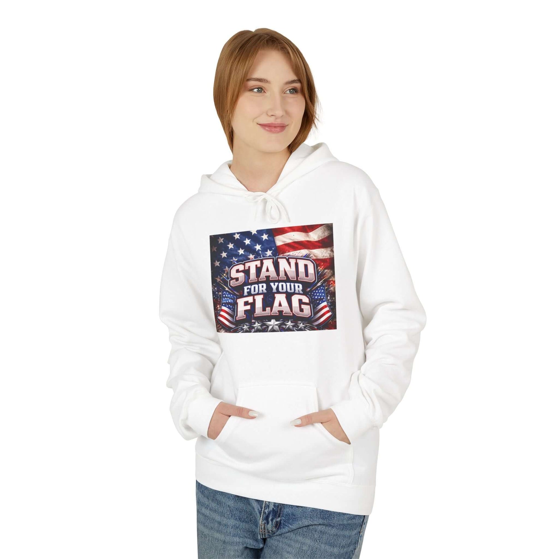 View details for Stand For Your Flag Hoodie — Patriotic American Flag Pullover Stand For Your Flag Hoodie — Patriotic American Flag Pullover
