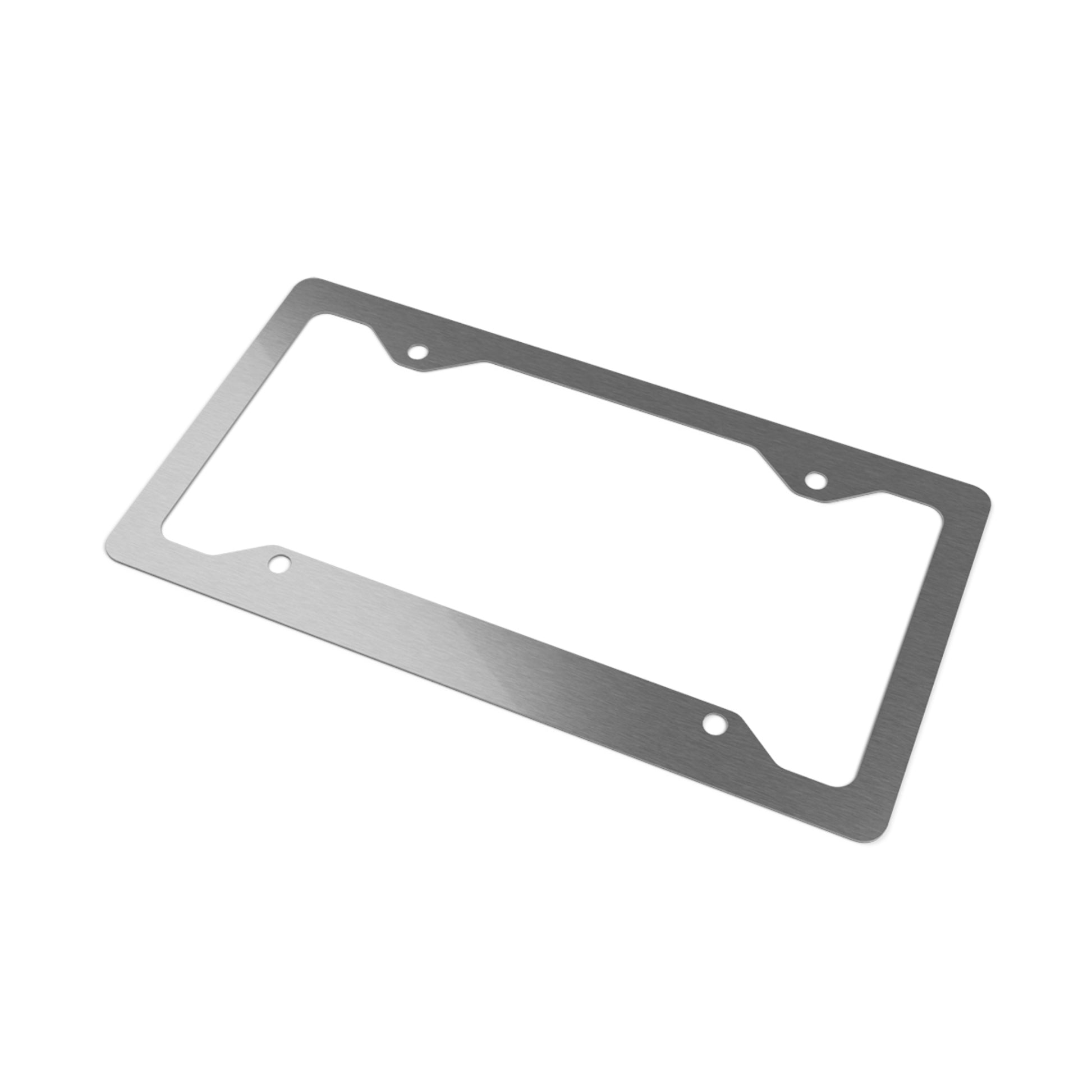 God Bless America Metal License Plate Frame — Patriotic Flag Design