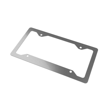 God Bless America Metal License Plate Frame — Patriotic Flag Design