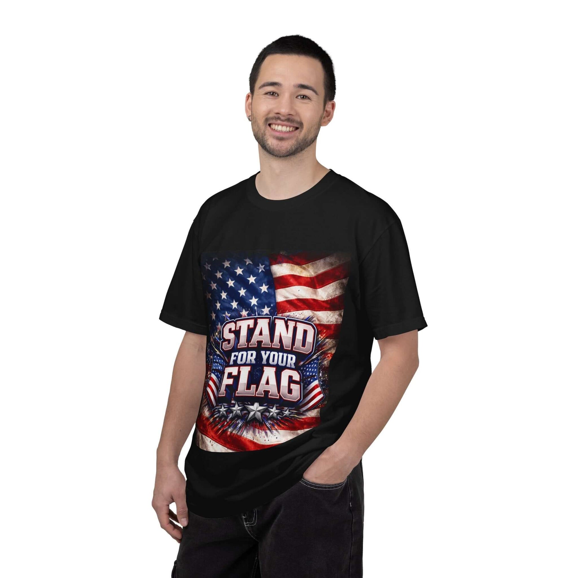 Stand For Your Flag T-Shirt — Patriotic American Flag Tee for Veterans & 4th of July