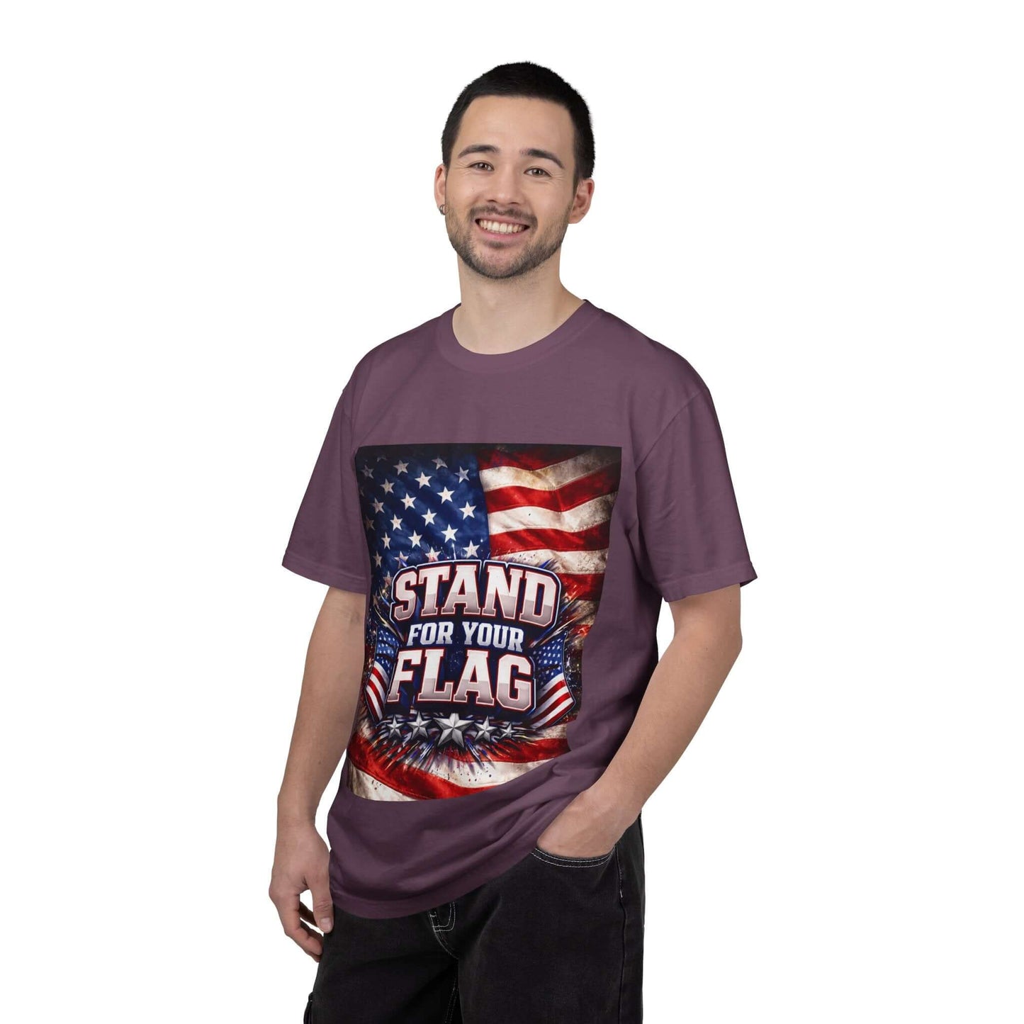 Stand For Your Flag T-Shirt — Patriotic American Flag Tee for Veterans & 4th of July