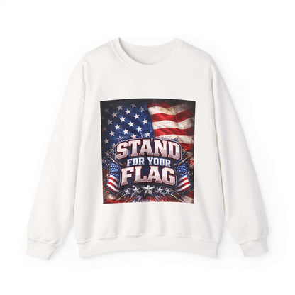 Patriotic Crewneck Sweatshirt - "Stand For Your Flag" American Flag Design