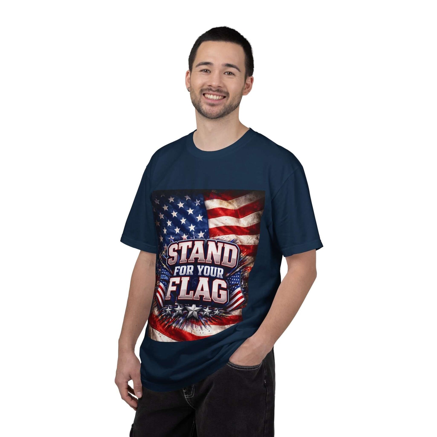 Stand For Your Flag T-Shirt — Patriotic American Flag Tee for Veterans & 4th of July