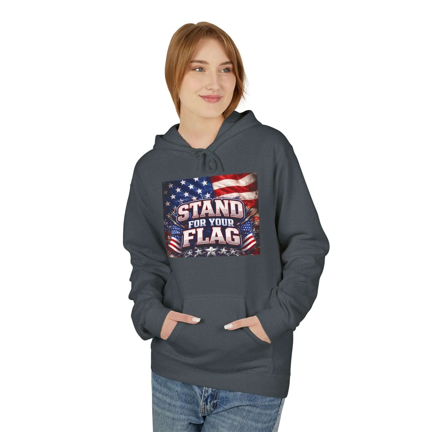 View details for Stand For Your Flag Hoodie — Patriotic American Flag Pullover Stand For Your Flag Hoodie — Patriotic American Flag Pullover