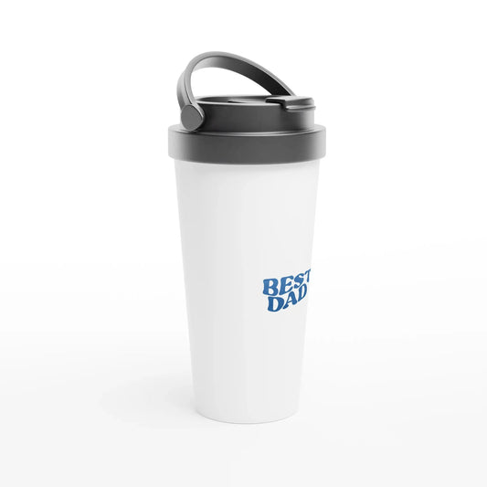 White 15oz Stainless Steel Travel Mug