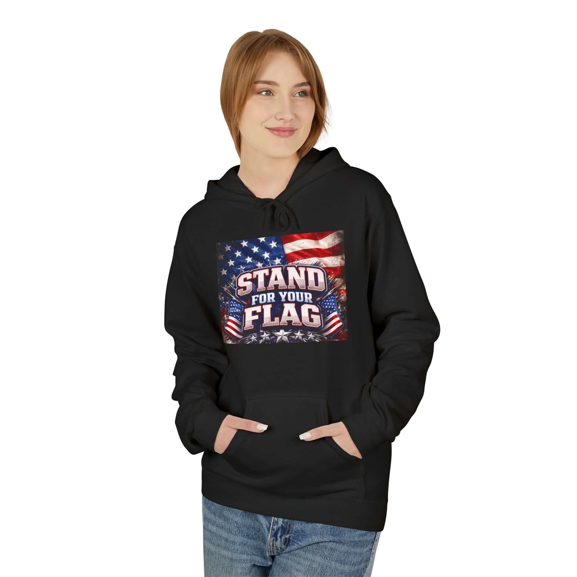 View details for Stand For Your Flag Hoodie — Patriotic American Flag Pullover Stand For Your Flag Hoodie — Patriotic American Flag Pullover